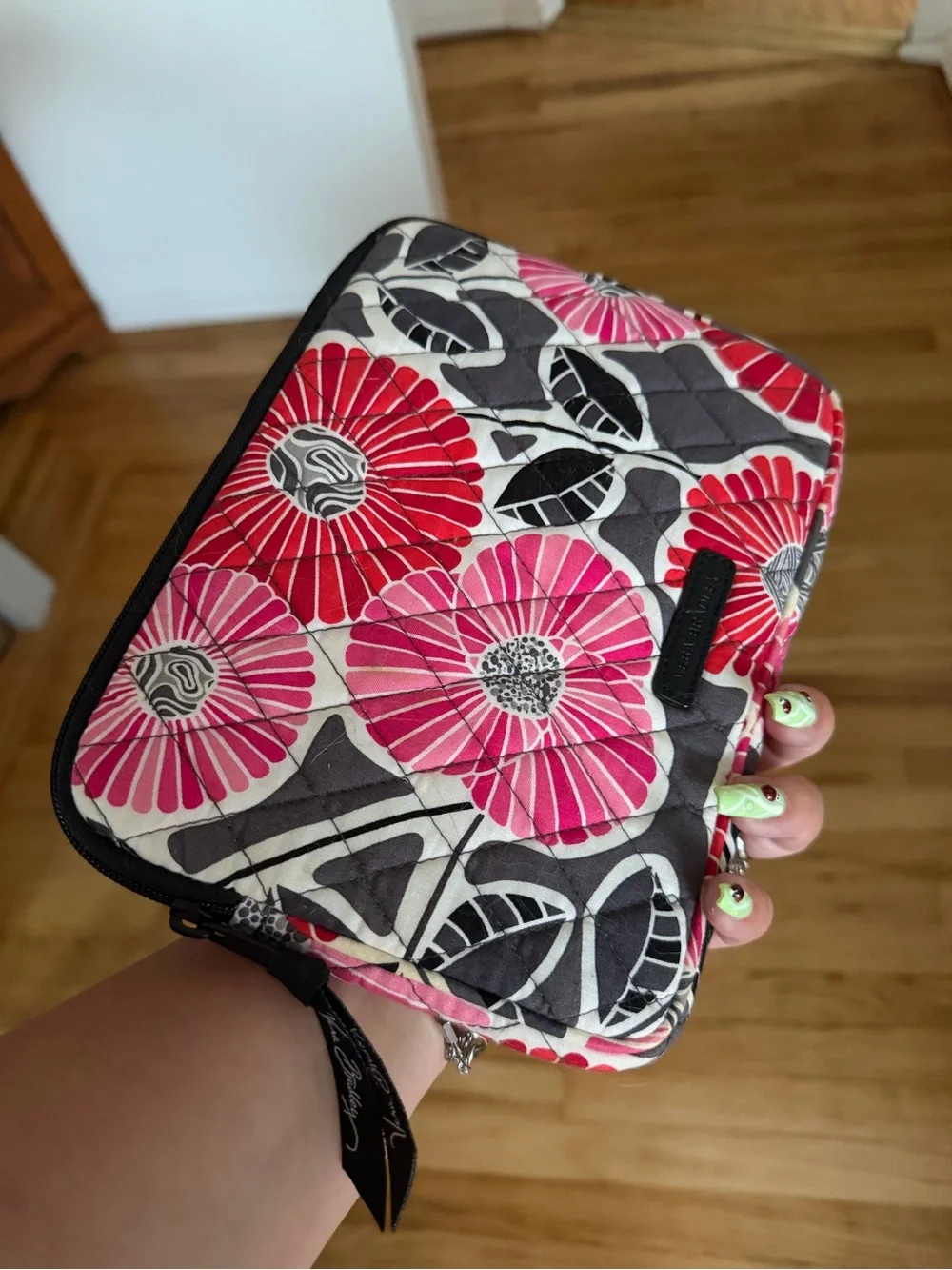 Vera Bradley Pink Floral Quilted Wristlet